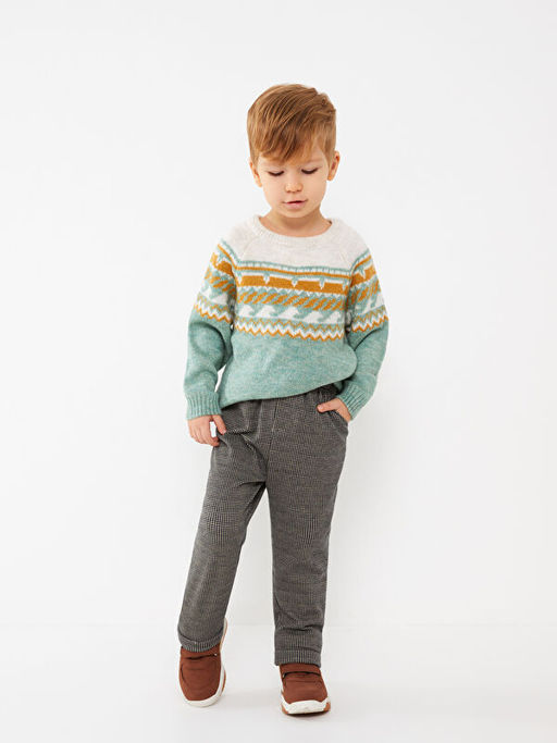 Beli Lastikli Desenli Erkek Bebek Pantolon - Waikiki фото 2