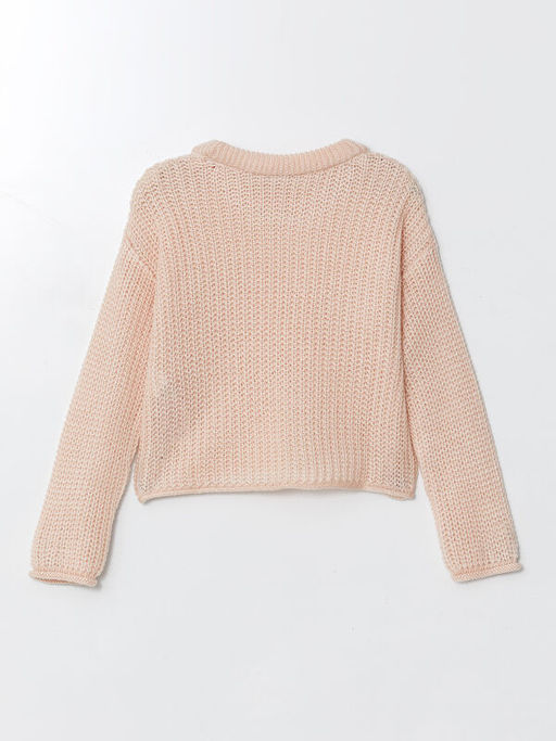 Bisiklet Yaka K?z ?ocuk Triko Kazak - Waikiki фото 2