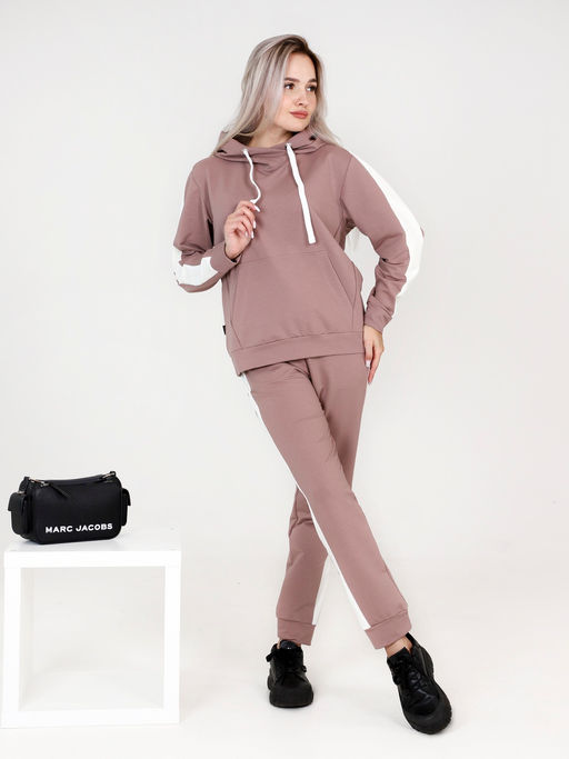 Костюм женский К-202 (футер с лайкрой) Какао - Elenatex фото 4