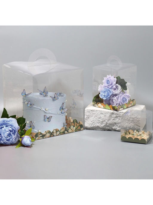 Цена за 5 шт. Коробка кондитерская, сундук, упаковка, «Ты моё счастье», 14×14×18 см