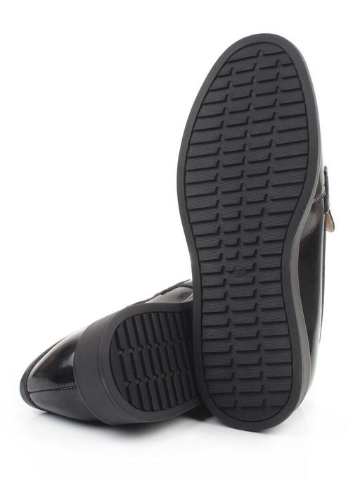 03-PDEB93-3 BLACK Лоферы женские (натуральная кожа)