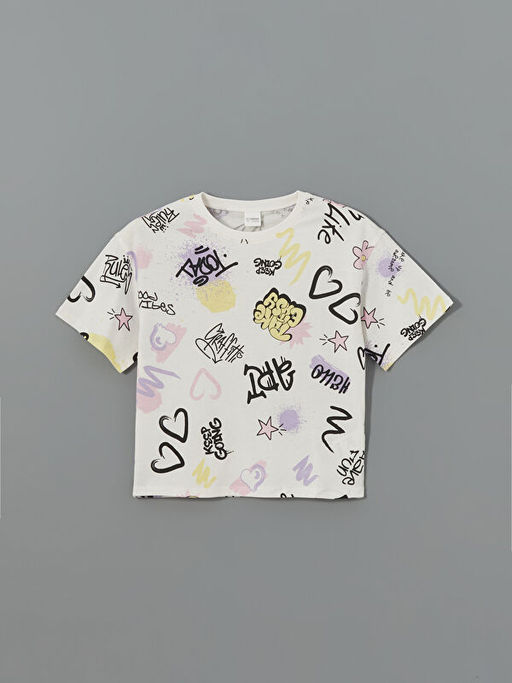 Bisiklet Yaka K?z ?ocuk ?ortlu Pijama Tak?m?