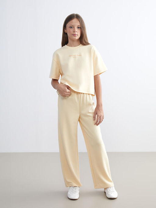 Bisiklet Yaka Soft Touch K?z ?ocuk Ti??rt ve E?ofman Alt?