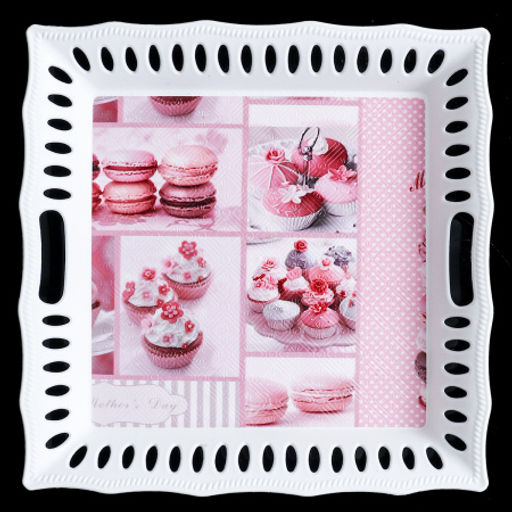 Поднос квадратный 24x4 см / JCA313 /уп 200/ - ГалеонТрейд фото 3