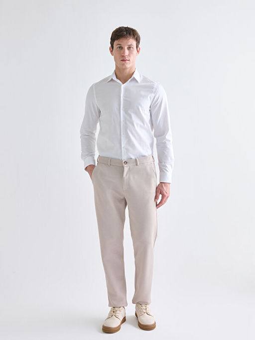 Slim Fit Uzun Kollu Gabardin Erkek G?mlek