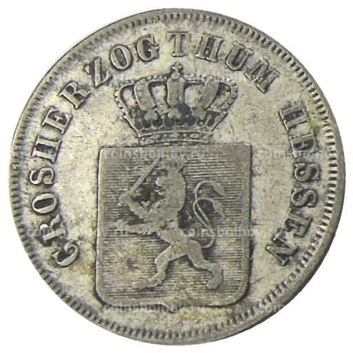 6 крейцеров 1846 года Германские государства  Гессен  Дармштадт