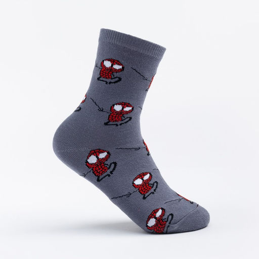 Носки детские "Spider-Man", цвет серый, размер 16 (26-28)