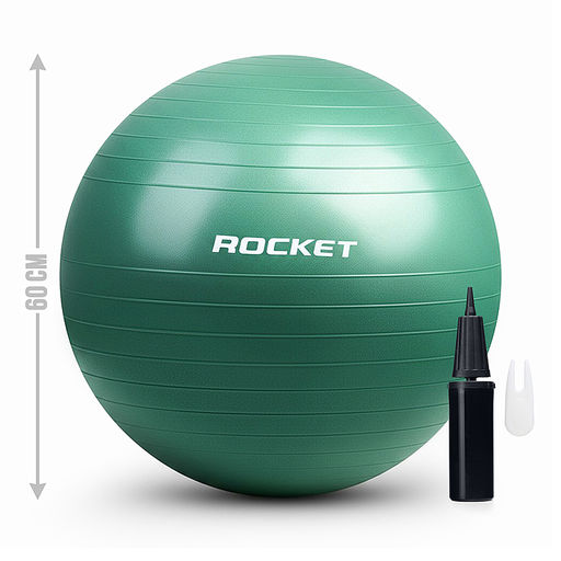 Фитбол 60см ROCKET Антивзрыв, цвет зеленый (60-65см 800г)