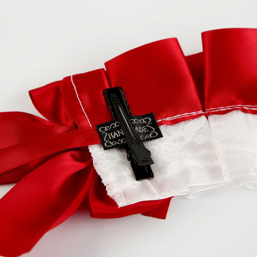 Карнавальная повязка Лолита цвет красный с белым кружевом - Simaland фото 4