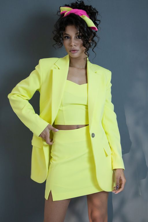 Кроп-топ на широких бретелях неоновый розовый - Fly фото 15