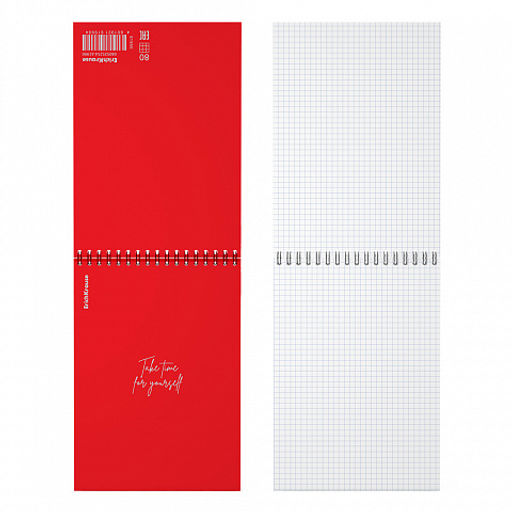 Цена за 4 шт. Блокнот с пластиковой обложкой на спирали ErichKrause Words, красный, A5, 80 листов, клетка фото 2