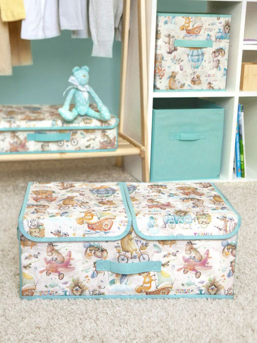 VAL KTR-BOX-L2 Короб стеллажный 2-х секционный с крышкой, 50*30*20 см, ПУТЕШАСТИКИ, шт - Valiant фото 10