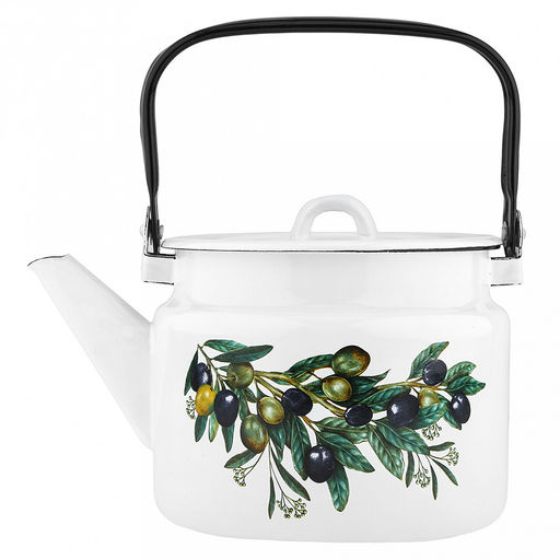 Оливковая ветвь Чайник эмалированный 2л, металлическая крышка (Россия) - Домашняя мода фото 2