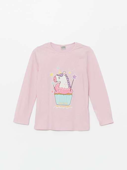 Bisiklet Yaka K?z ?ocuk Pijama ?st