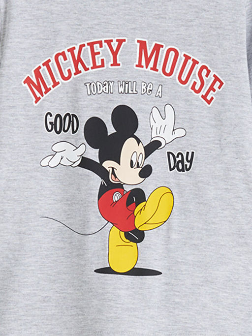 Mickey Mouse Bask?l? Erkek ?ocuk Pijama ?st