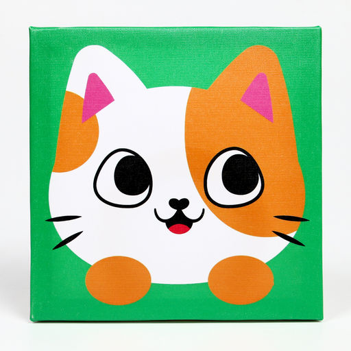 Картина помпонами «Милый котик», 20×20 см