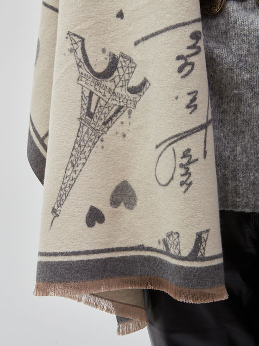 В составе шерсть и кашемир! теплый двусторонний палантин - Tantino фото 8