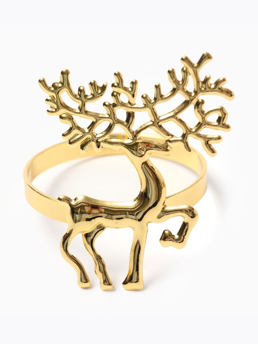 Набор сервировочных салфеток с декоративными кольцами Этель Еco style 46х46 см - 4 шт, 100% лён