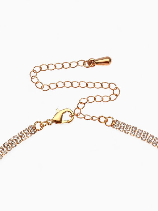 Чокер Лёд притягательный, цвет белый в золоте, 54.5 см