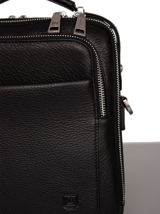 LACCOMA сумка 3768-4-черный натуральная кожа