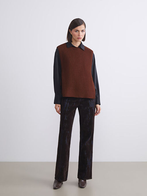 Bisiklet Yaka Kad?n Triko S?veter