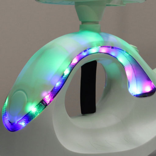 Толокар COMIRON QT-8098/светящиеся полиуретановые колеса 90 мм/ Голубой/уп4 - Галеонтрейд фото 3