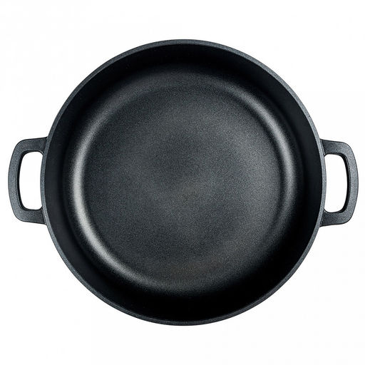 Жаровня с антипригарным покрытием 3,0л, д26см "Классик", h7см, s0,4см, литые ручки, стеклянная крышка с пароотводом, подарочная упаковка (Россия)