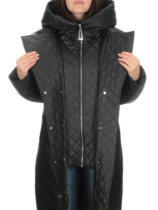 EAC327 BLACK Пальто зимнее женское (200 гр. холлофайбера) - Fashion фото 6