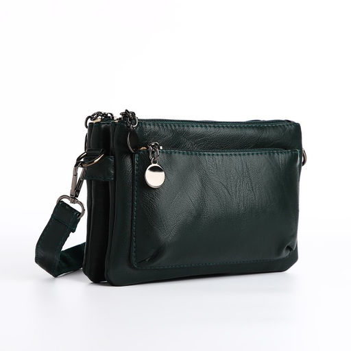 Сумка кросс-боди на молнии, цвет зелёный - Simaland фото 3