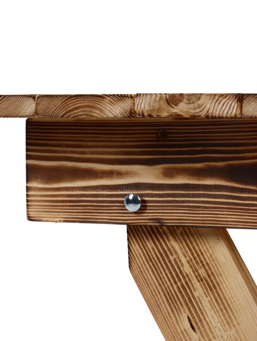 Стол складной для бани и сауны «Обожжённый», 80×70×73 см, деревянный