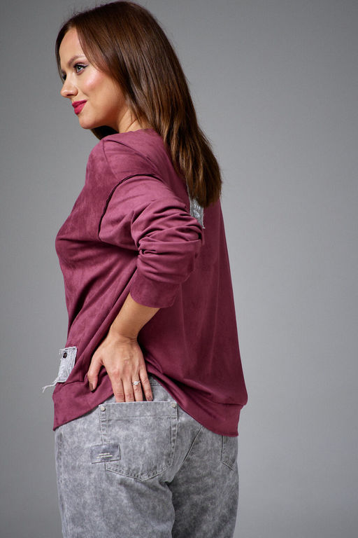 Джемпер AVE RARA 2250 бургунди  фото 7