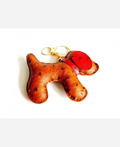 Брелок с карабином кожзам "Щенок с бантом", 12 см. 9046161