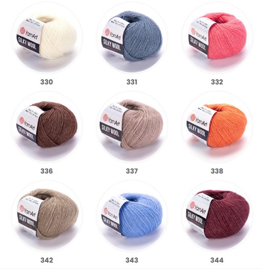 Цена за 10 мотков пряжи SILKY WOOL