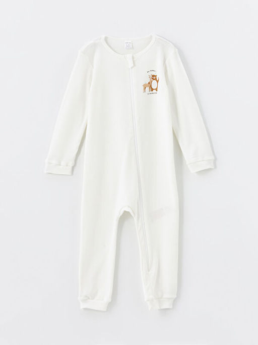 Bisiklet Yaka Uzun Kollu Bask?l? Erkek Bebek Tulum 2li - Waikiki фото 2