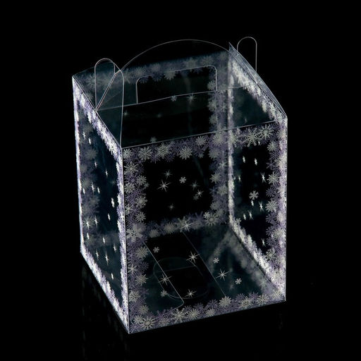 Цена за 5 шт. Складная коробка из PVC 12 x 12 x 15 см Зимушка - UPAK LAND фото 5