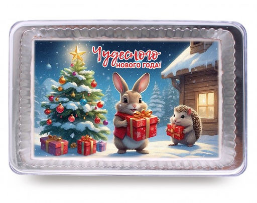 Зайчик с ёжиком "Чудесного Нового года" (140 гр)