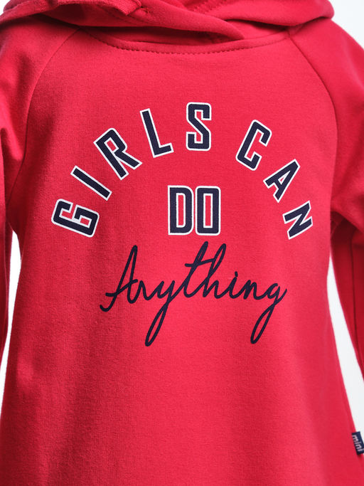 Платье с капюшоном для малышей UD 6718 красный - Mini maxi фото 5