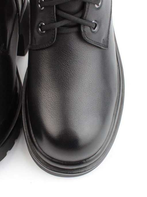 04-M3-H207 BLACK Ботинки зимние женские (натуральная кожа, натуральный мех)