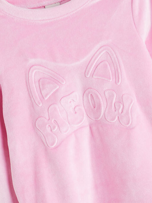 Bisiklet Yaka K?z ?ocuk Pijama Tak?m