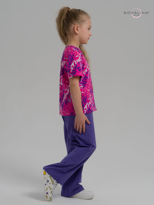 Костюм Лето надписи фуксия-верипери - Sovalina фото 19