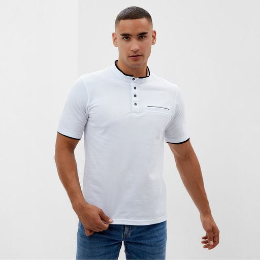 Футболка поло мужская MINAKU REGULAR FIT: белая, р-р 42