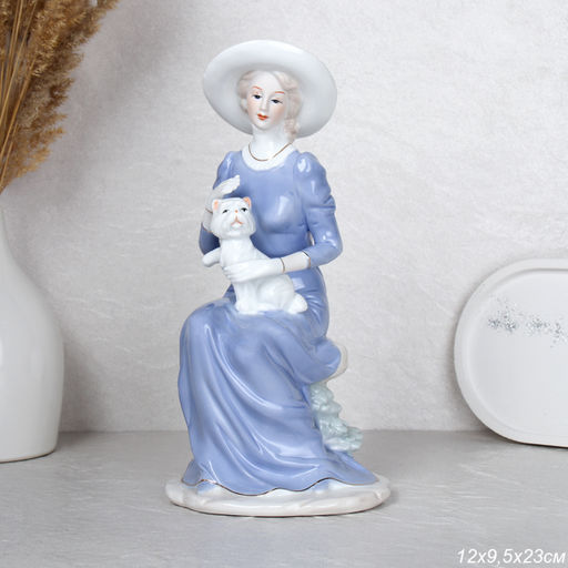 Статуэтка Дама с собакой 23 см / HP102 /уп 32/ - Галеонтрейд фото 5