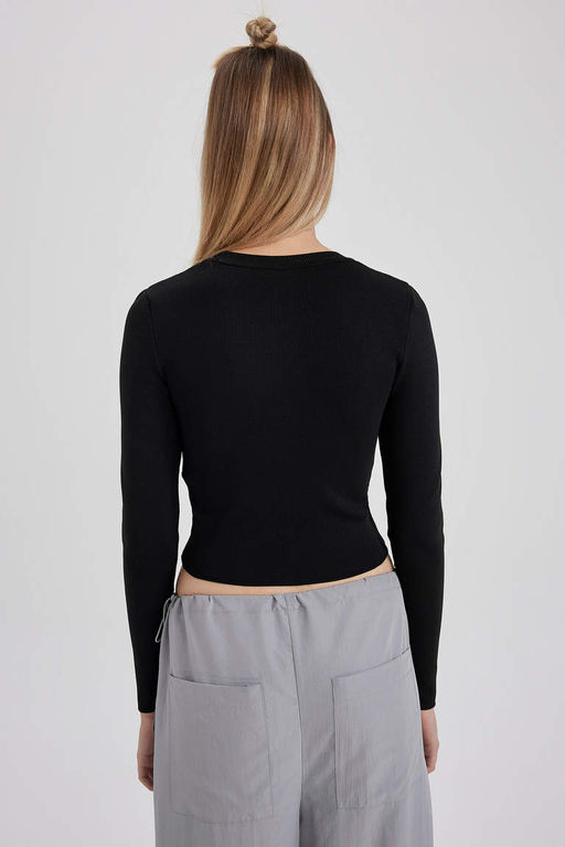 Cool Slim Fit свитер с круглым вырезом - Defacto фото 7