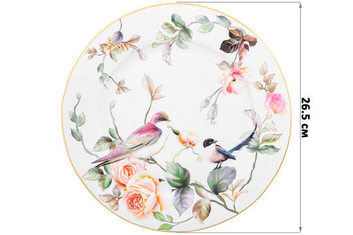 Набор тарелок 2 пр. 26,5*26,5*2 см Певчие птички NEW BONE CHINA - Elan gallery фото 2