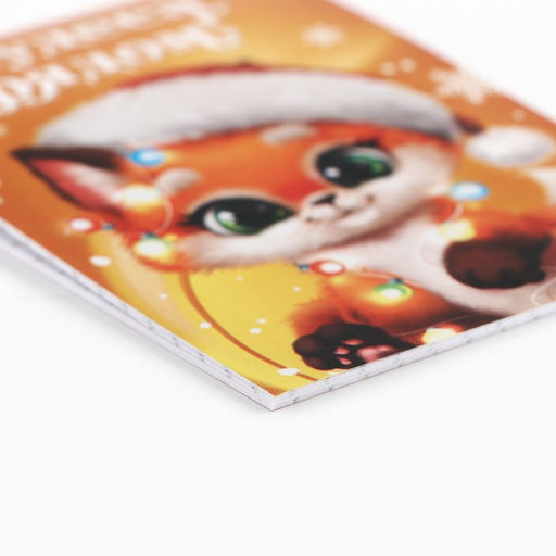 Цена за 32 шт. Блокнот детский, А7, 16 листов «Новогодние пушистики» МИКС