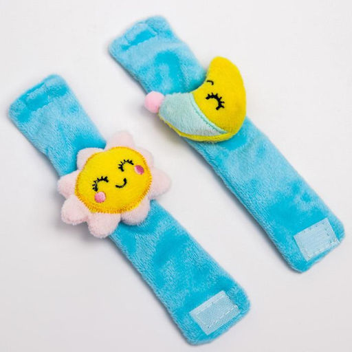 Погремушка - браслетик развивающая Счастливый малыш, набор 2 шт. - Крошка я фото 2