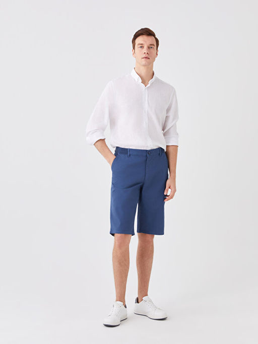 Rahat Kal?p Gabardin Erkek Bermuda ?ort