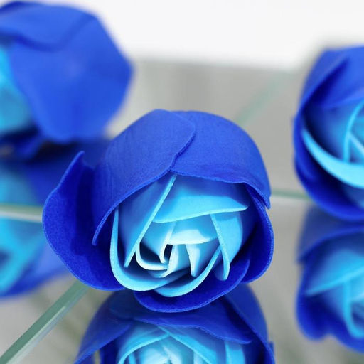 Мыльные розы, бирюзово-синие, набор 24 шт. - SB BEAUTY фото 3