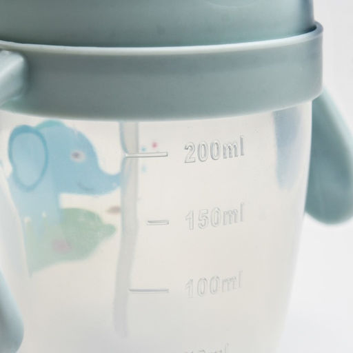 Поильник с силиконовой трубочкой 200 мл., с ручками, цвет МИКС - Simaland фото 7