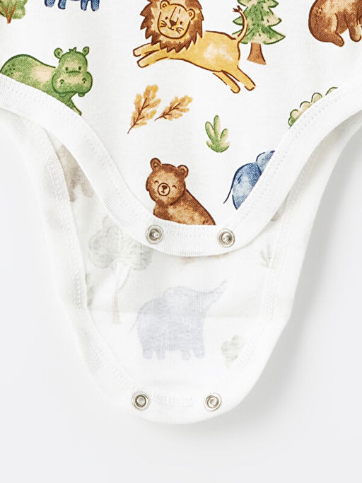 Bisiklet Yaka Bask?l? Erkek Bebek ??t??tl? Body - Waikiki фото 3